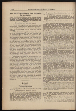 Verordnungs-Blatt für Eisenbahnen und Schiffahrt: Veröffentlichungen in Tarif- und Transport-Angelegenheiten 18980604 Seite: 2