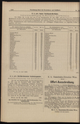 Verordnungs-Blatt für Eisenbahnen und Schiffahrt: Veröffentlichungen in Tarif- und Transport-Angelegenheiten 18980604 Seite: 8