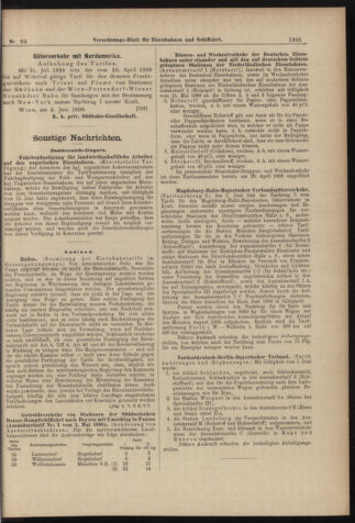 Verordnungs-Blatt für Eisenbahnen und Schiffahrt: Veröffentlichungen in Tarif- und Transport-Angelegenheiten 18980607 Seite: 13