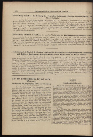 Verordnungs-Blatt für Eisenbahnen und Schiffahrt: Veröffentlichungen in Tarif- und Transport-Angelegenheiten 18980616 Seite: 4