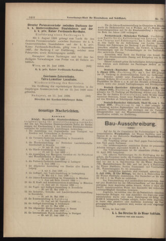 Verordnungs-Blatt für Eisenbahnen und Schiffahrt: Veröffentlichungen in Tarif- und Transport-Angelegenheiten 18980621 Seite: 12