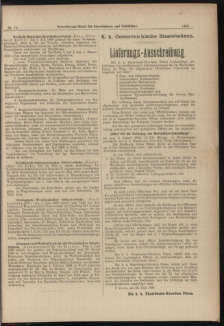 Verordnungs-Blatt für Eisenbahnen und Schiffahrt: Veröffentlichungen in Tarif- und Transport-Angelegenheiten 18980628 Seite: 9