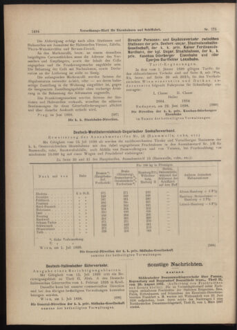 Verordnungs-Blatt für Eisenbahnen und Schiffahrt: Veröffentlichungen in Tarif- und Transport-Angelegenheiten 18980705 Seite: 10