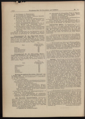 Verordnungs-Blatt für Eisenbahnen und Schiffahrt: Veröffentlichungen in Tarif- und Transport-Angelegenheiten 18980707 Seite: 12