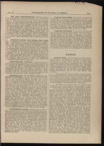 Verordnungs-Blatt für Eisenbahnen und Schiffahrt: Veröffentlichungen in Tarif- und Transport-Angelegenheiten 18980707 Seite: 9