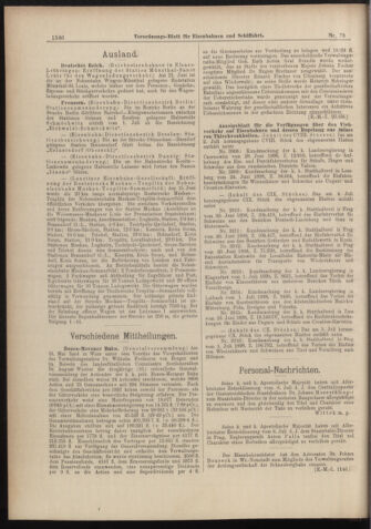 Verordnungs-Blatt für Eisenbahnen und Schiffahrt: Veröffentlichungen in Tarif- und Transport-Angelegenheiten 18980712 Seite: 10