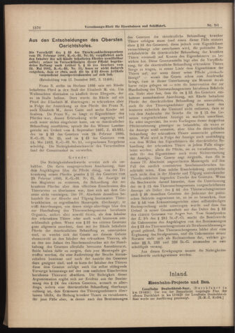 Verordnungs-Blatt für Eisenbahnen und Schiffahrt: Veröffentlichungen in Tarif- und Transport-Angelegenheiten 18980716 Seite: 2