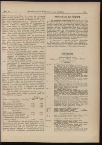 Verordnungs-Blatt für Eisenbahnen und Schiffahrt: Veröffentlichungen in Tarif- und Transport-Angelegenheiten 18980716 Seite: 5