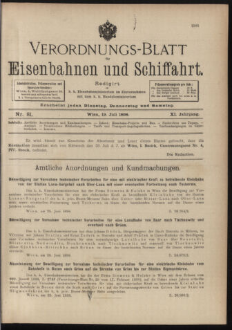 Verordnungs-Blatt für Eisenbahnen und Schiffahrt: Veröffentlichungen in Tarif- und Transport-Angelegenheiten