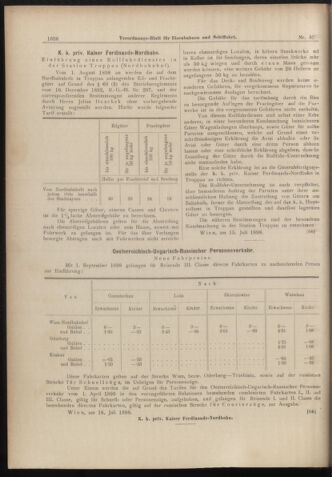 Verordnungs-Blatt für Eisenbahnen und Schiffahrt: Veröffentlichungen in Tarif- und Transport-Angelegenheiten 18980721 Seite: 10