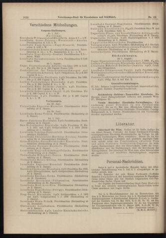 Verordnungs-Blatt für Eisenbahnen und Schiffahrt: Veröffentlichungen in Tarif- und Transport-Angelegenheiten 18980723 Seite: 8