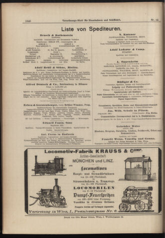 Verordnungs-Blatt für Eisenbahnen und Schiffahrt: Veröffentlichungen in Tarif- und Transport-Angelegenheiten 18980726 Seite: 12