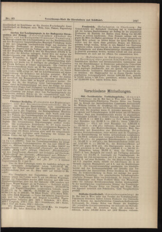 Verordnungs-Blatt für Eisenbahnen und Schiffahrt: Veröffentlichungen in Tarif- und Transport-Angelegenheiten 18980728 Seite: 7