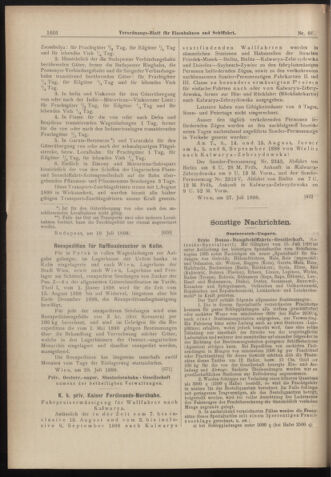 Verordnungs-Blatt für Eisenbahnen und Schiffahrt: Veröffentlichungen in Tarif- und Transport-Angelegenheiten 18980730 Seite: 10