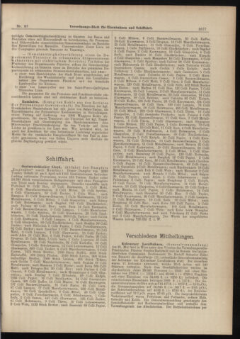 Verordnungs-Blatt für Eisenbahnen und Schiffahrt: Veröffentlichungen in Tarif- und Transport-Angelegenheiten 18980802 Seite: 5