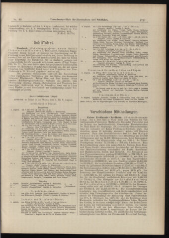 Verordnungs-Blatt für Eisenbahnen und Schiffahrt: Veröffentlichungen in Tarif- und Transport-Angelegenheiten 18980806 Seite: 11