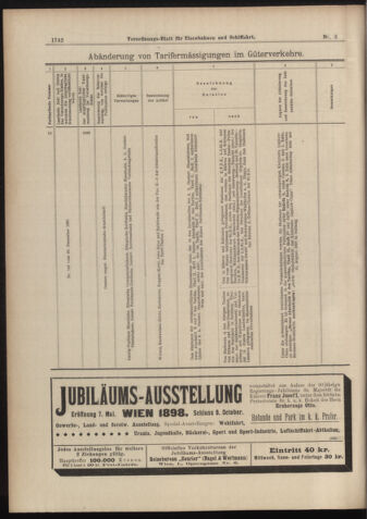 Verordnungs-Blatt für Eisenbahnen und Schiffahrt: Veröffentlichungen in Tarif- und Transport-Angelegenheiten 18980811 Seite: 14