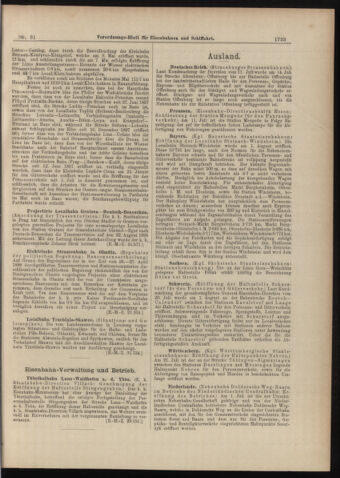 Verordnungs-Blatt für Eisenbahnen und Schiffahrt: Veröffentlichungen in Tarif- und Transport-Angelegenheiten 18980811 Seite: 5