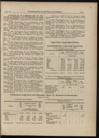 Verordnungs-Blatt für Eisenbahnen und Schiffahrt: Veröffentlichungen in Tarif- und Transport-Angelegenheiten 18980811 Seite: 7