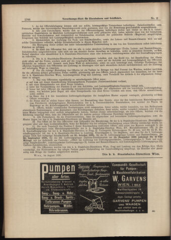 Verordnungs-Blatt für Eisenbahnen und Schiffahrt: Veröffentlichungen in Tarif- und Transport-Angelegenheiten 18980813 Seite: 22