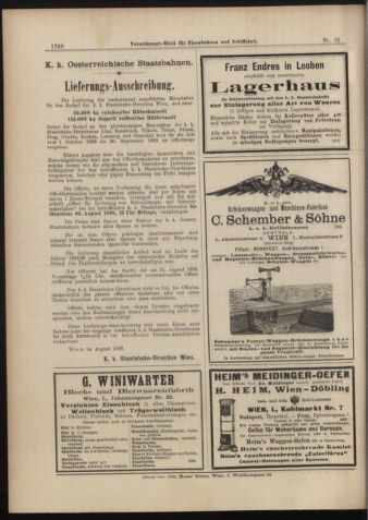 Verordnungs-Blatt für Eisenbahnen und Schiffahrt: Veröffentlichungen in Tarif- und Transport-Angelegenheiten 18980813 Seite: 24