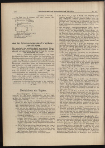 Verordnungs-Blatt für Eisenbahnen und Schiffahrt: Veröffentlichungen in Tarif- und Transport-Angelegenheiten 18980818 Seite: 30