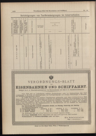 Verordnungs-Blatt für Eisenbahnen und Schiffahrt: Veröffentlichungen in Tarif- und Transport-Angelegenheiten 18980818 Seite: 40