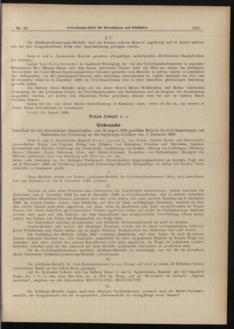 Verordnungs-Blatt für Eisenbahnen und Schiffahrt: Veröffentlichungen in Tarif- und Transport-Angelegenheiten 18980820 Seite: 3