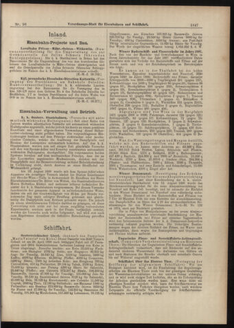 Verordnungs-Blatt für Eisenbahnen und Schiffahrt: Veröffentlichungen in Tarif- und Transport-Angelegenheiten 18980825 Seite: 7