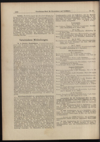 Verordnungs-Blatt für Eisenbahnen und Schiffahrt: Veröffentlichungen in Tarif- und Transport-Angelegenheiten 18980825 Seite: 8