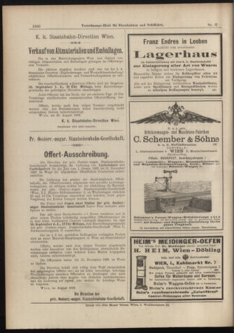 Verordnungs-Blatt für Eisenbahnen und Schiffahrt: Veröffentlichungen in Tarif- und Transport-Angelegenheiten 18980827 Seite: 24