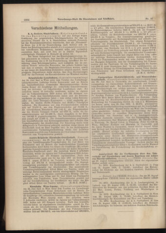 Verordnungs-Blatt für Eisenbahnen und Schiffahrt: Veröffentlichungen in Tarif- und Transport-Angelegenheiten 18980827 Seite: 8