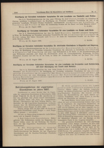 Verordnungs-Blatt für Eisenbahnen und Schiffahrt: Veröffentlichungen in Tarif- und Transport-Angelegenheiten 18980830 Seite: 6