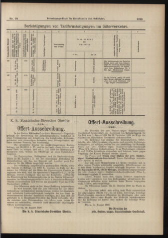 Verordnungs-Blatt für Eisenbahnen und Schiffahrt: Veröffentlichungen in Tarif- und Transport-Angelegenheiten 18980901 Seite: 23