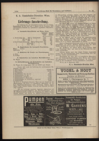 Verordnungs-Blatt für Eisenbahnen und Schiffahrt: Veröffentlichungen in Tarif- und Transport-Angelegenheiten 18980901 Seite: 24