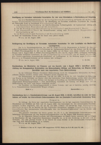 Verordnungs-Blatt für Eisenbahnen und Schiffahrt: Veröffentlichungen in Tarif- und Transport-Angelegenheiten 18980903 Seite: 2