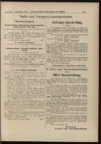 Verordnungs-Blatt für Eisenbahnen und Schiffahrt: Veröffentlichungen in Tarif- und Transport-Angelegenheiten 18980903 Seite: 9