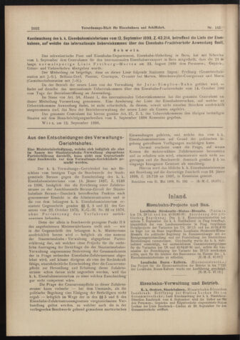 Verordnungs-Blatt für Eisenbahnen und Schiffahrt: Veröffentlichungen in Tarif- und Transport-Angelegenheiten 18980915 Seite: 2