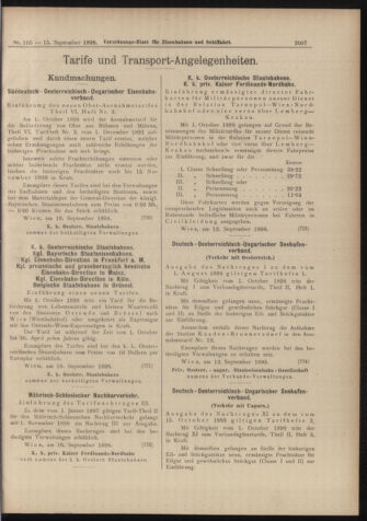 Verordnungs-Blatt für Eisenbahnen und Schiffahrt: Veröffentlichungen in Tarif- und Transport-Angelegenheiten 18980915 Seite: 7