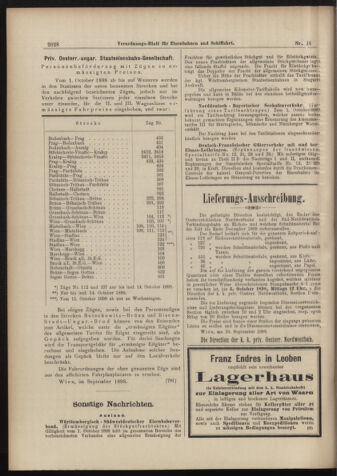 Verordnungs-Blatt für Eisenbahnen und Schiffahrt: Veröffentlichungen in Tarif- und Transport-Angelegenheiten 18980917 Seite: 16