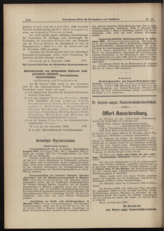 Verordnungs-Blatt für Eisenbahnen und Schiffahrt: Veröffentlichungen in Tarif- und Transport-Angelegenheiten 18980920 Seite: 8