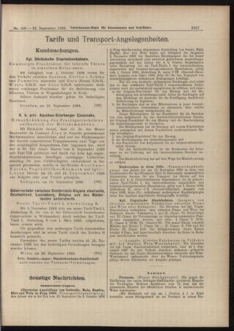 Verordnungs-Blatt für Eisenbahnen und Schiffahrt: Veröffentlichungen in Tarif- und Transport-Angelegenheiten 18980922 Seite: 9