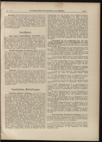 Verordnungs-Blatt für Eisenbahnen und Schiffahrt: Veröffentlichungen in Tarif- und Transport-Angelegenheiten 18980929 Seite: 9