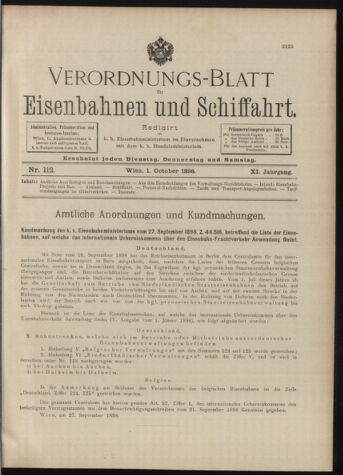 Verordnungs-Blatt für Eisenbahnen und Schiffahrt: Veröffentlichungen in Tarif- und Transport-Angelegenheiten