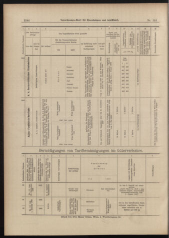 Verordnungs-Blatt für Eisenbahnen und Schiffahrt: Veröffentlichungen in Tarif- und Transport-Angelegenheiten 18981006 Seite: 20