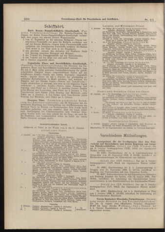 Verordnungs-Blatt für Eisenbahnen und Schiffahrt: Veröffentlichungen in Tarif- und Transport-Angelegenheiten 18981008 Seite: 16