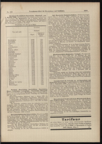 Verordnungs-Blatt für Eisenbahnen und Schiffahrt: Veröffentlichungen in Tarif- und Transport-Angelegenheiten 18981008 Seite: 19