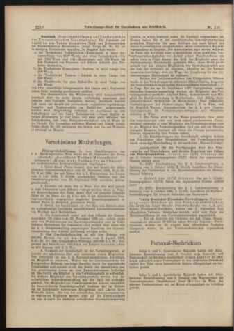 Verordnungs-Blatt für Eisenbahnen und Schiffahrt: Veröffentlichungen in Tarif- und Transport-Angelegenheiten 18981011 Seite: 8