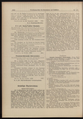 Verordnungs-Blatt für Eisenbahnen und Schiffahrt: Veröffentlichungen in Tarif- und Transport-Angelegenheiten 18981013 Seite: 18