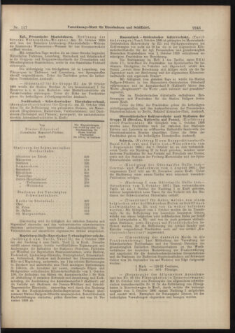 Verordnungs-Blatt für Eisenbahnen und Schiffahrt: Veröffentlichungen in Tarif- und Transport-Angelegenheiten 18981013 Seite: 19